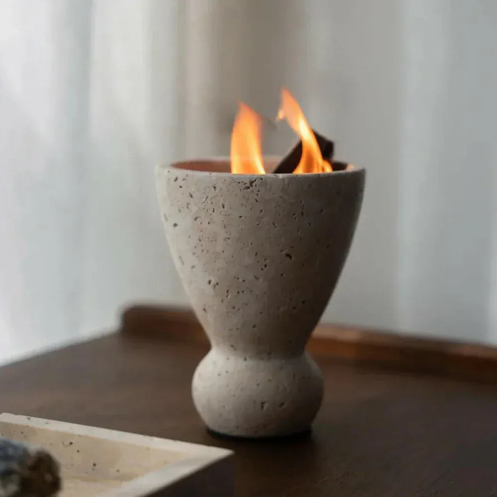 Brûleur d’Encens Vintage Mabkerah en Travertin