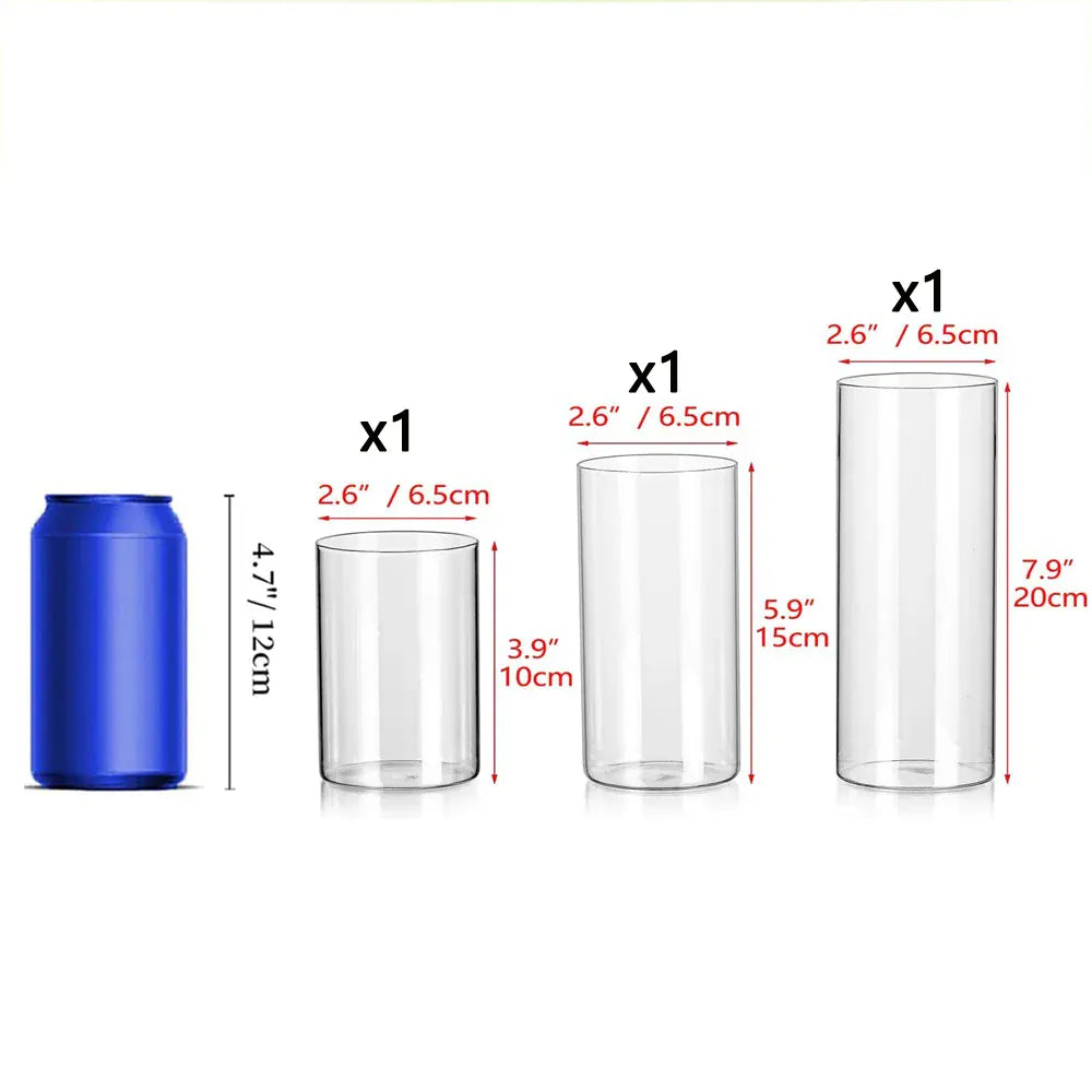 Photophores cylindriques transparents