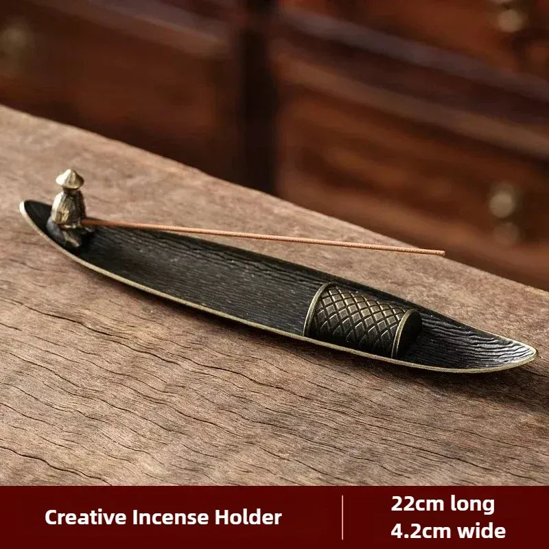 Brûleur d’Encens en Métal – Forme Radeau