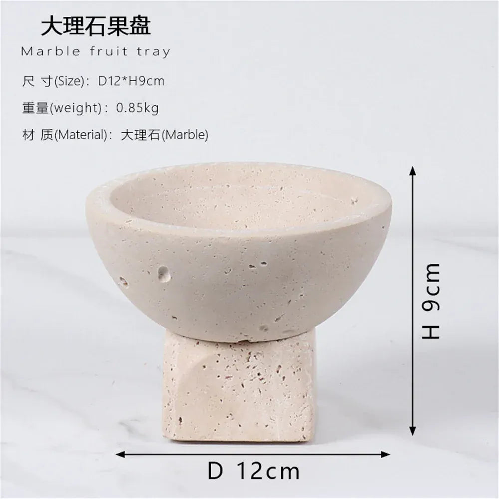 Vase en marbre naturel européen jaune travertin