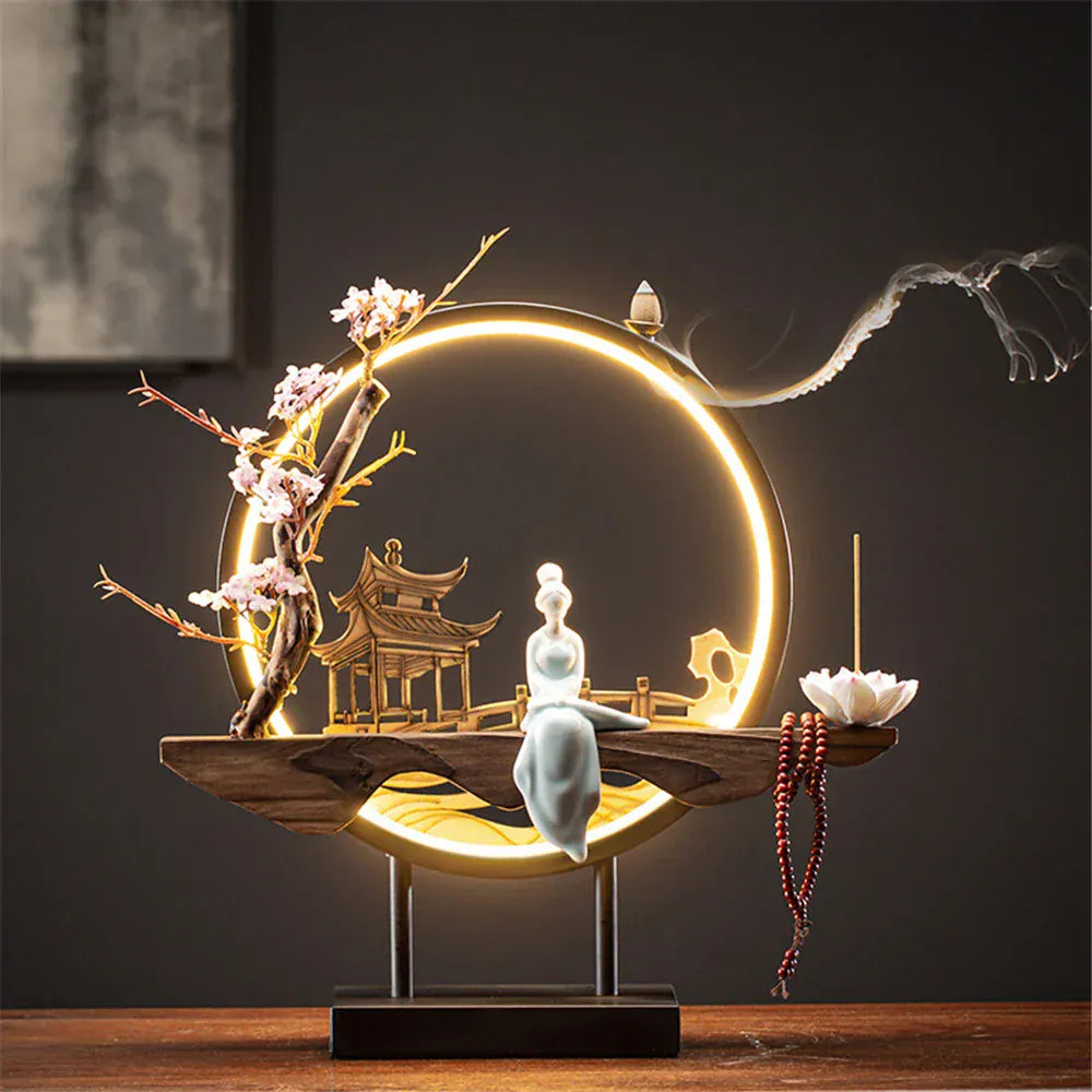 SOULOMIA B-1 Fontaine d’Encens LED - Lotus en Céramique
