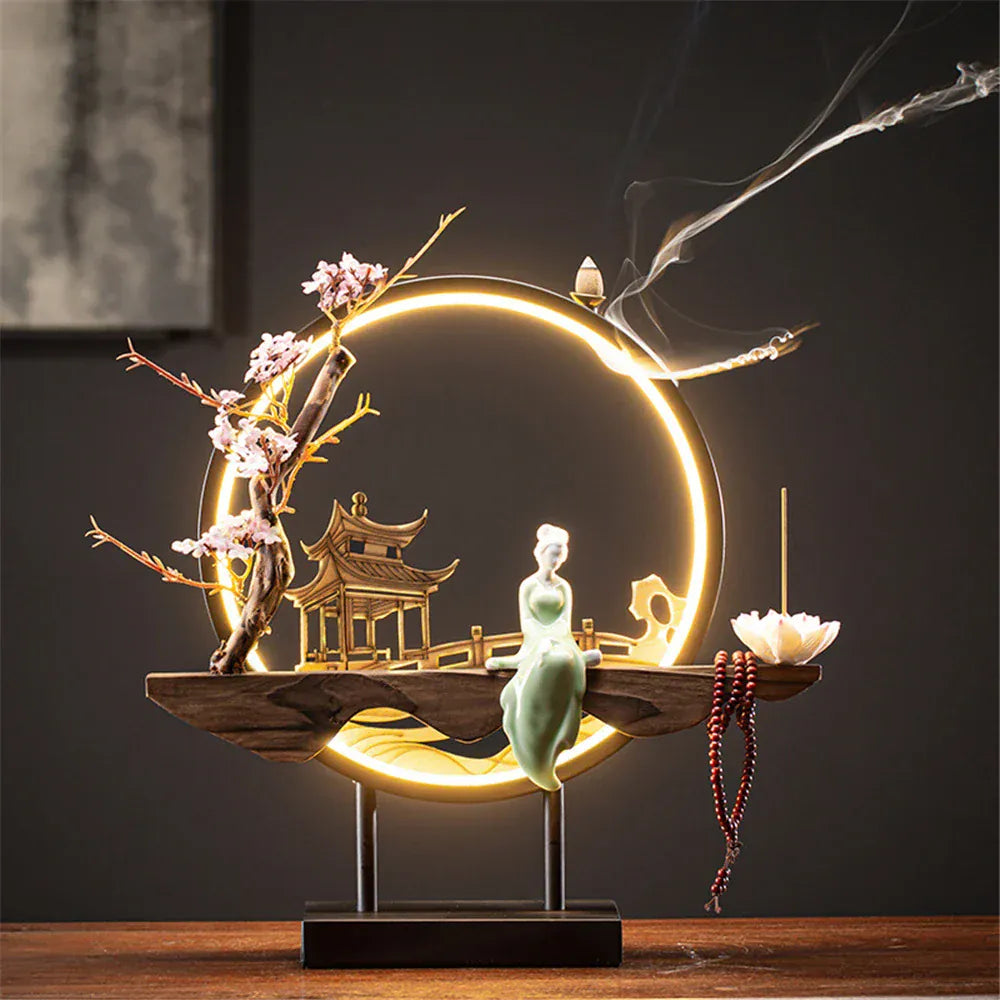 SOULOMIA B-2 Fontaine d’Encens LED - Lotus en Céramique