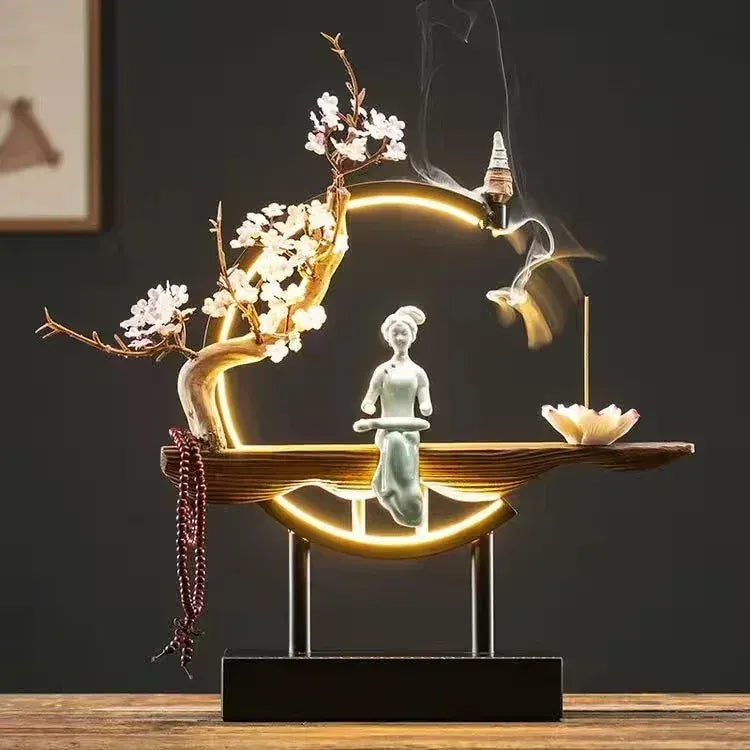 Fontaine d’Encens LED - Statue lotus