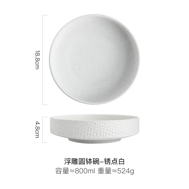 Vase en céramique martelé style japonais