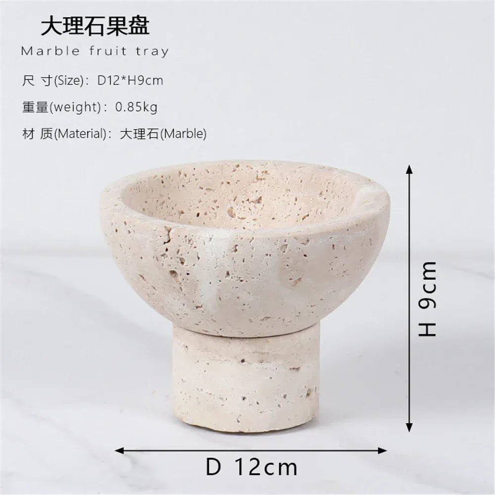 Vase en marbre naturel européen jaune travertin