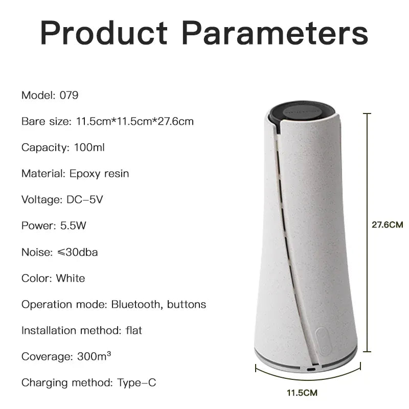 SOULOMIA Blanc / Principal Diffuseur de Parfum Électrique NAMSTE – 300 m³