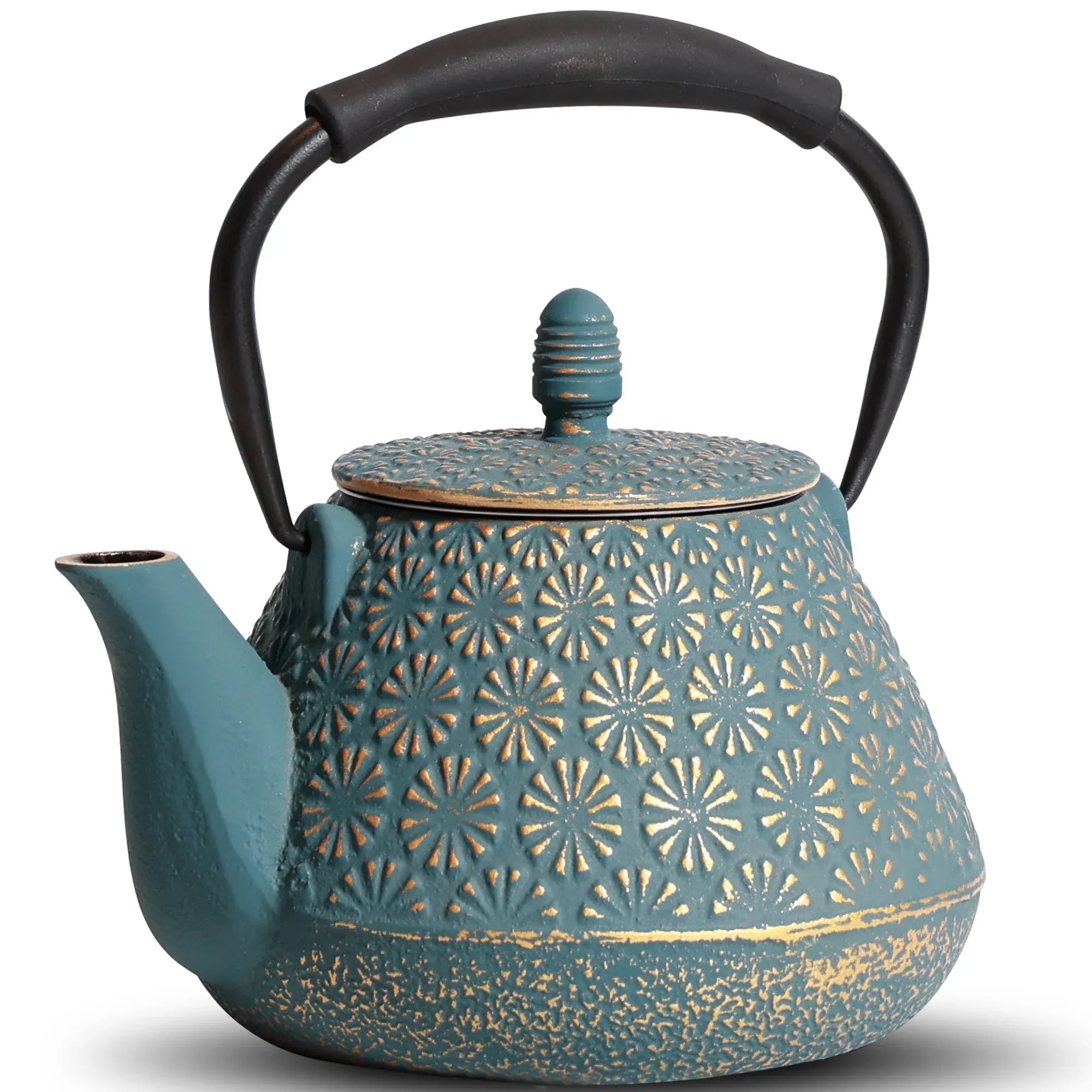 SOULOMIA Blue Théière japonaise en fonte – Motif fleurs de cerisier 950 mL