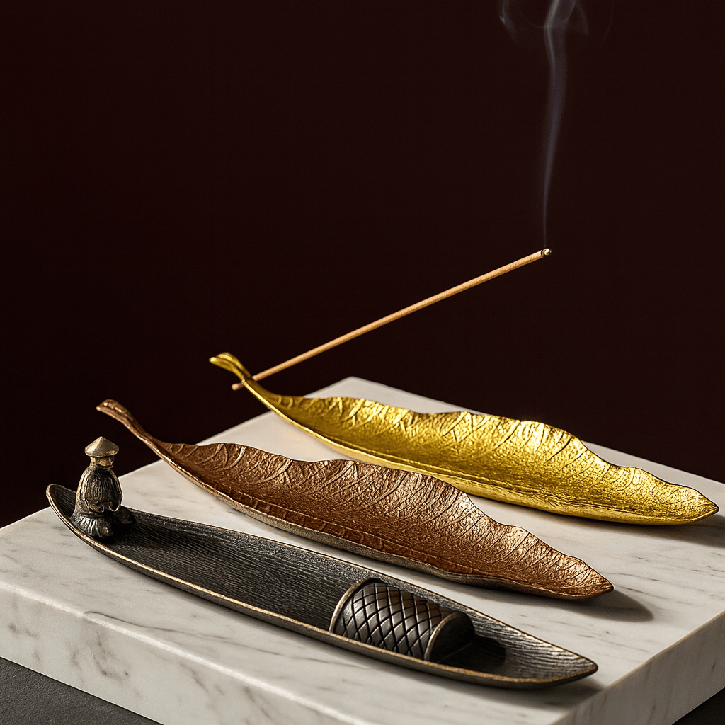 Brûleur d’Encens en Métal – Forme Radeau