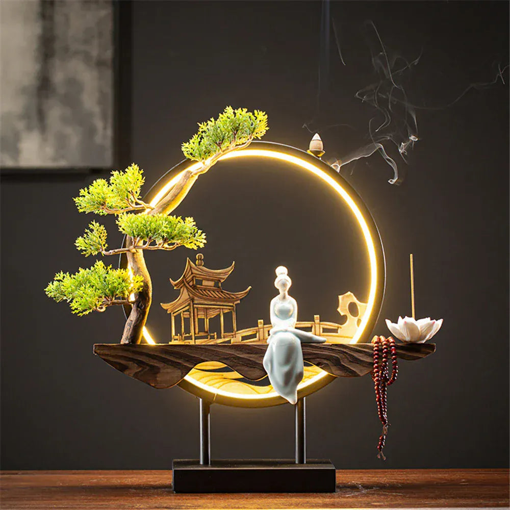 SOULOMIA C-1 Fontaine d’Encens LED - Lotus en Céramique