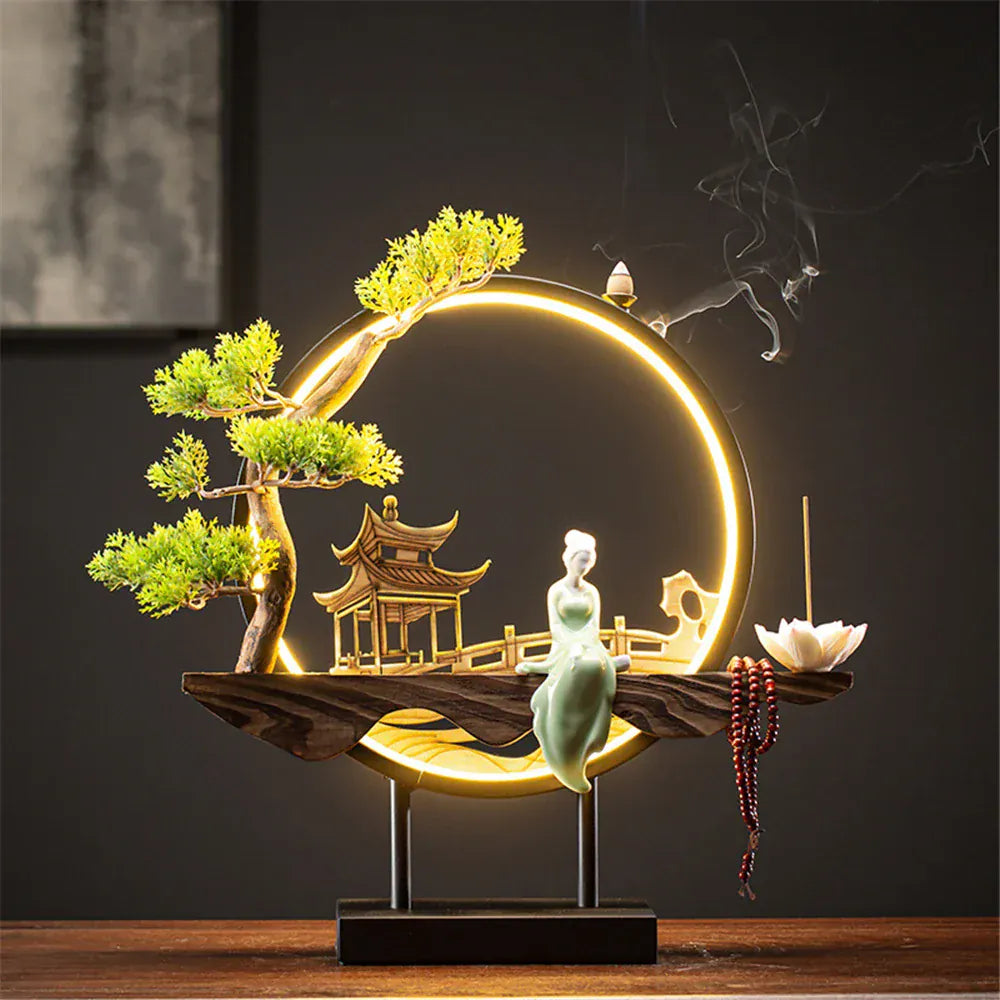 SOULOMIA C-2 Fontaine d’Encens LED - Lotus en Céramique