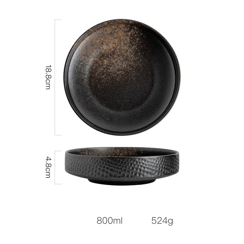 SOULOMIA C-7.5 inches Vase en céramique martelé style japonais