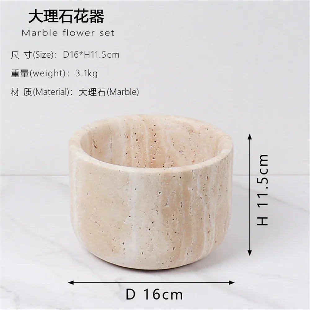 Vase en marbre travertin de luxe