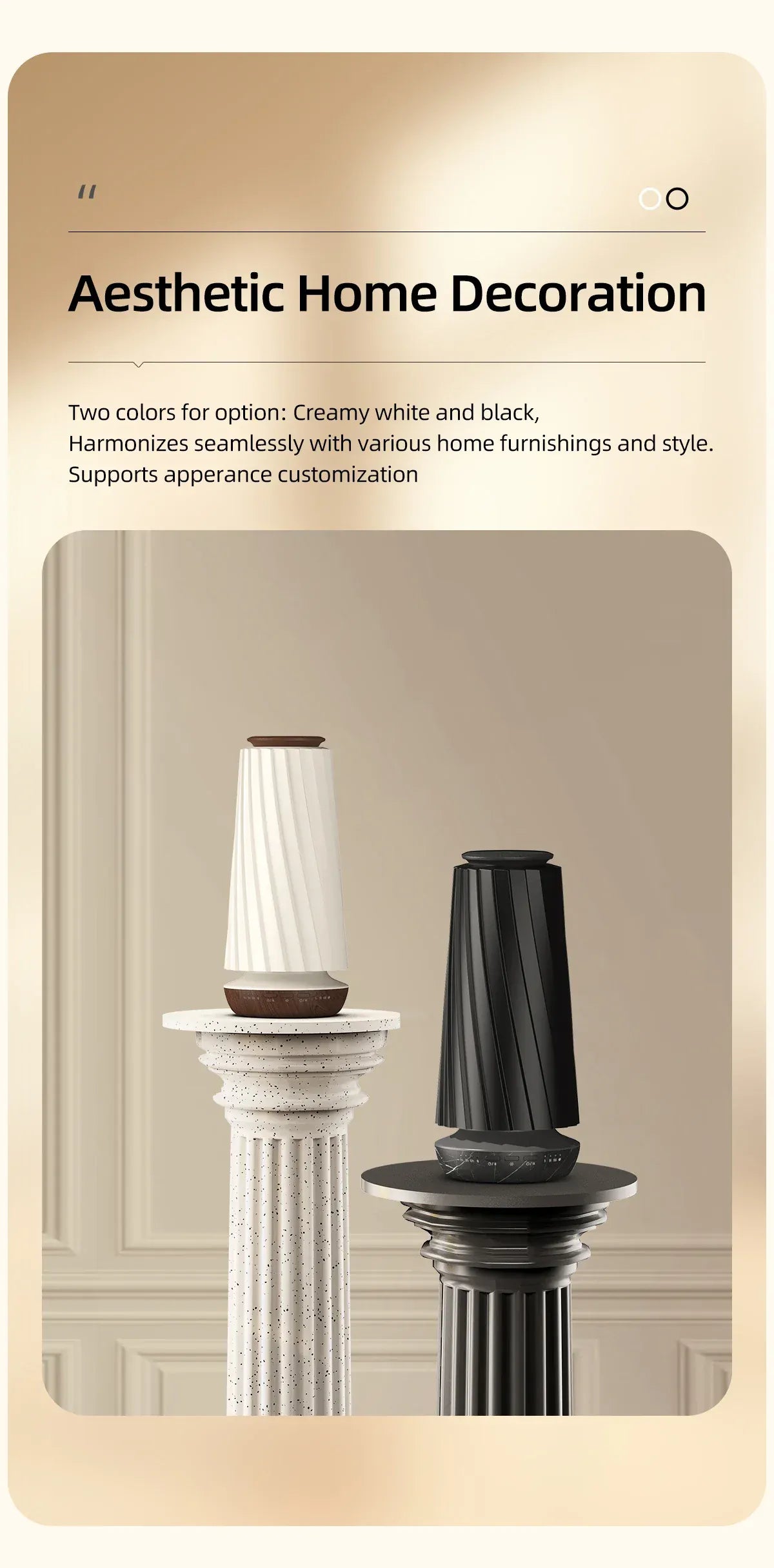 Diffuseur de Parfum Électrique – Bluetooth & Veilleuse