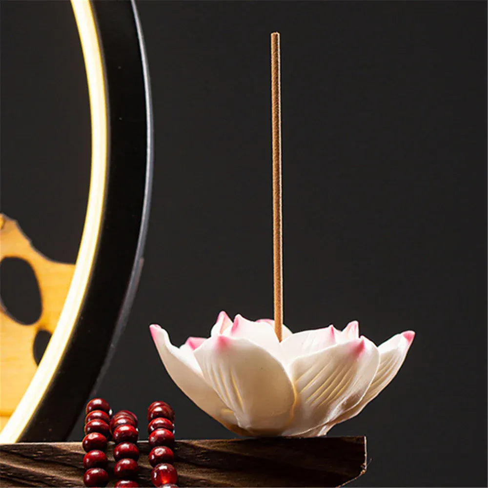 SOULOMIA Fontaine d’Encens LED - Lotus en Céramique