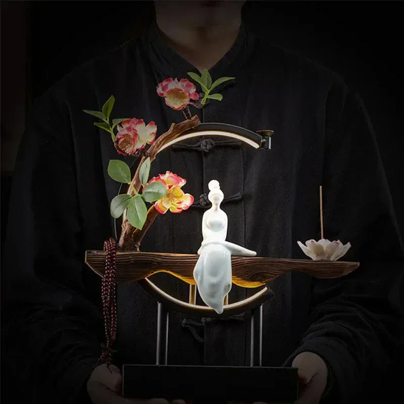 Fontaine d’Encens LED - Statue lotus