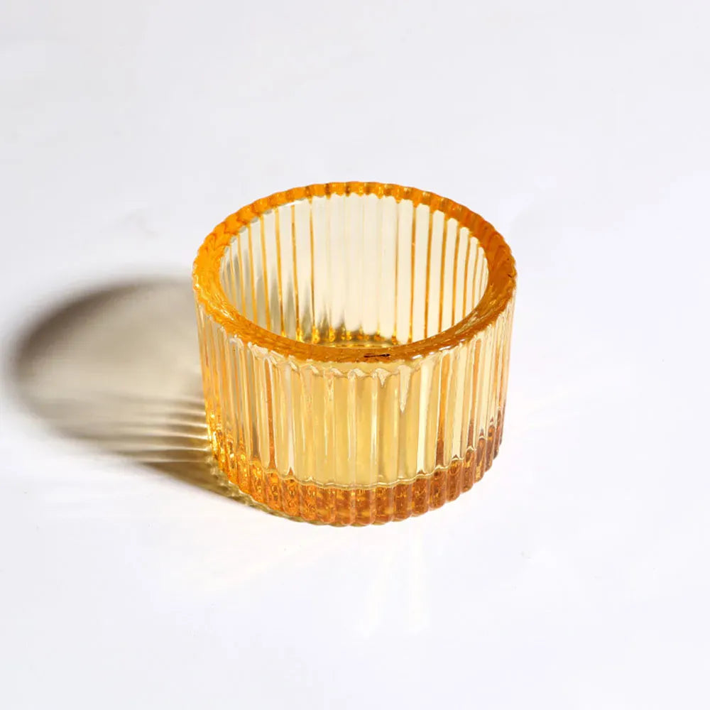 Photophores dorés en verre