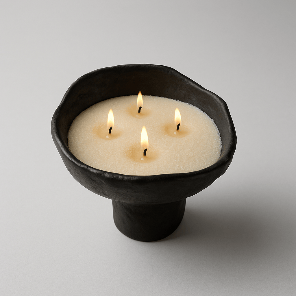 Vase en résine sur pied design moderne