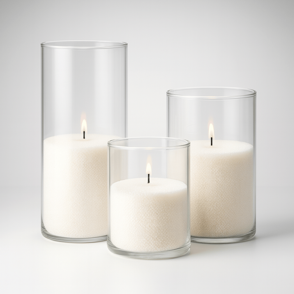 Photophores cylindriques transparents