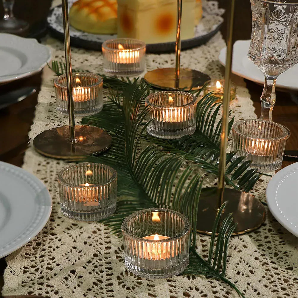 Photophores dorés en verre