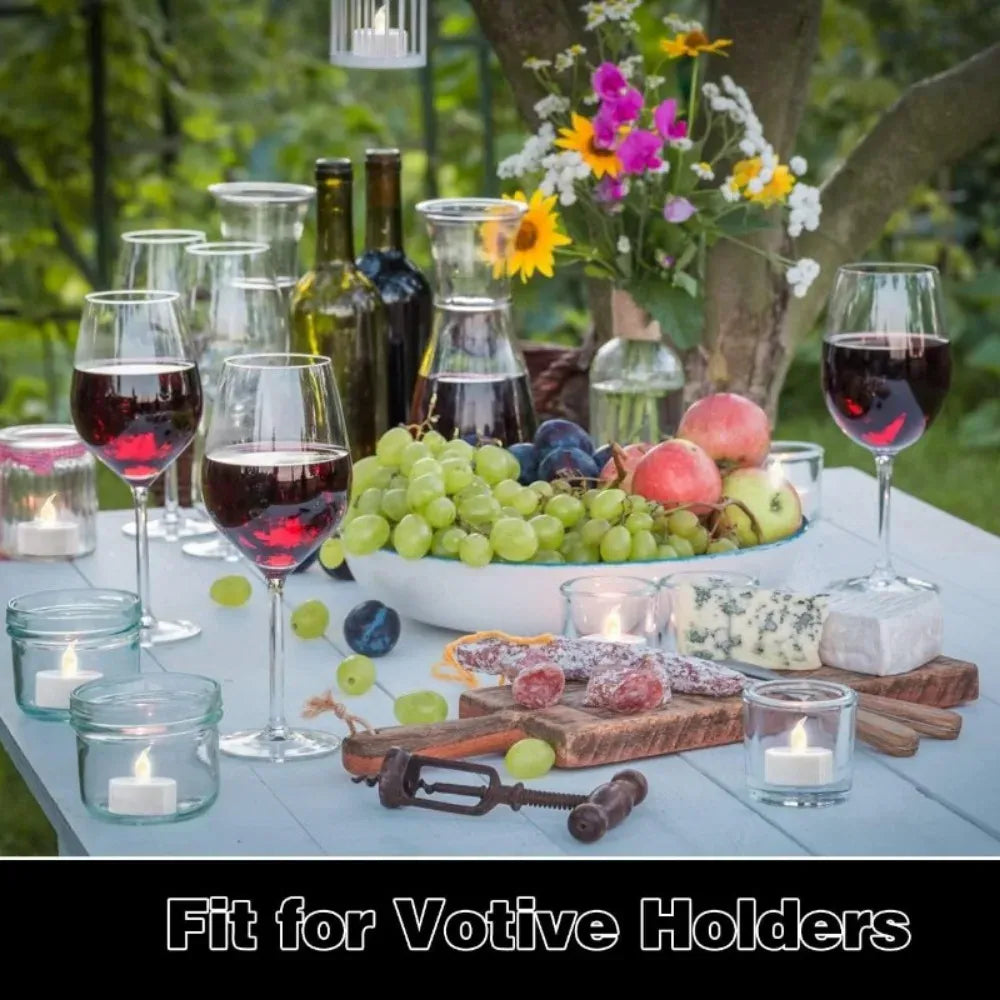 Photophores en verre transparent creux – Lot de 3/6/12