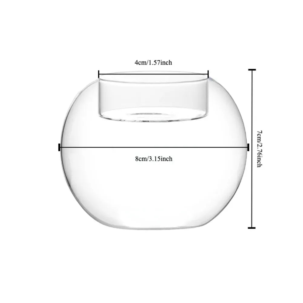 Photophores en verre transparent creux – Lot de 3/6/12