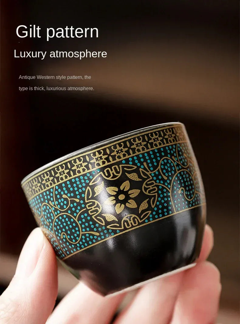 Service à thé Kung Fu rotatif semi-automatique