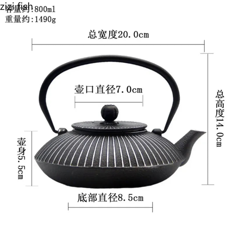 Théière japonaise en fonte – 800 ml forme parapluie