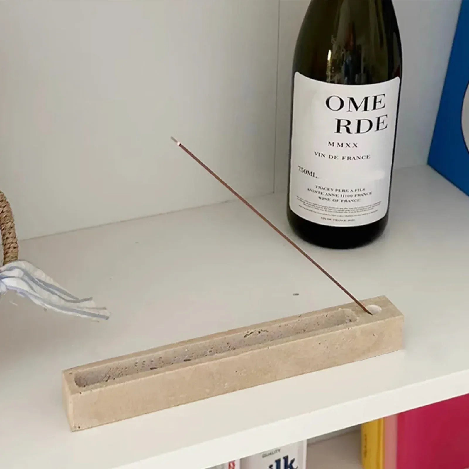 Brûleur d’Encens Travertin Rectangulaire