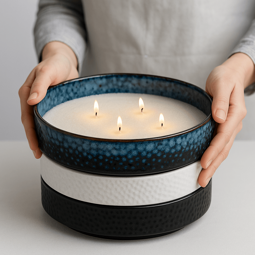 Vase en céramique martelé style japonais