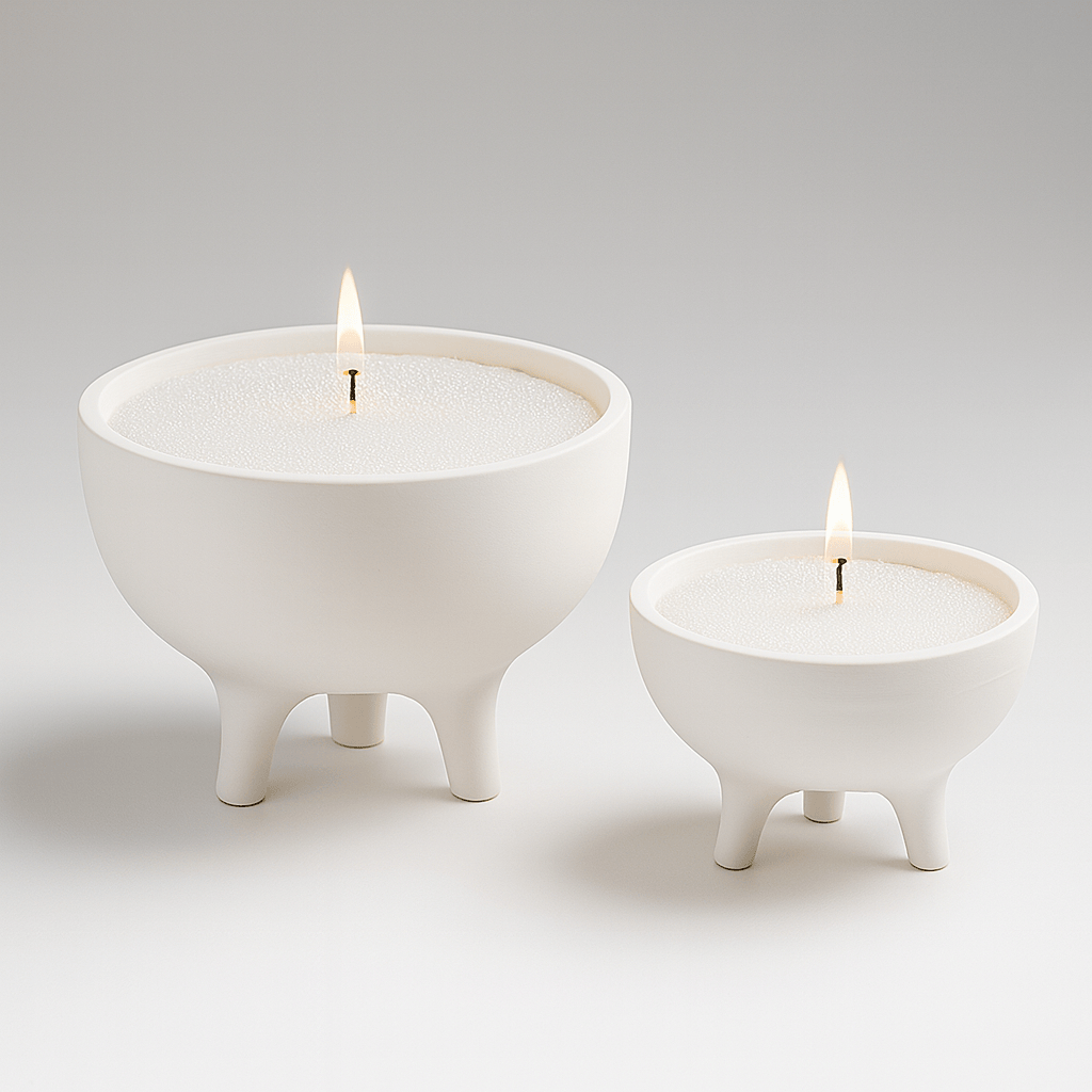 Vase en céramique sur trépied