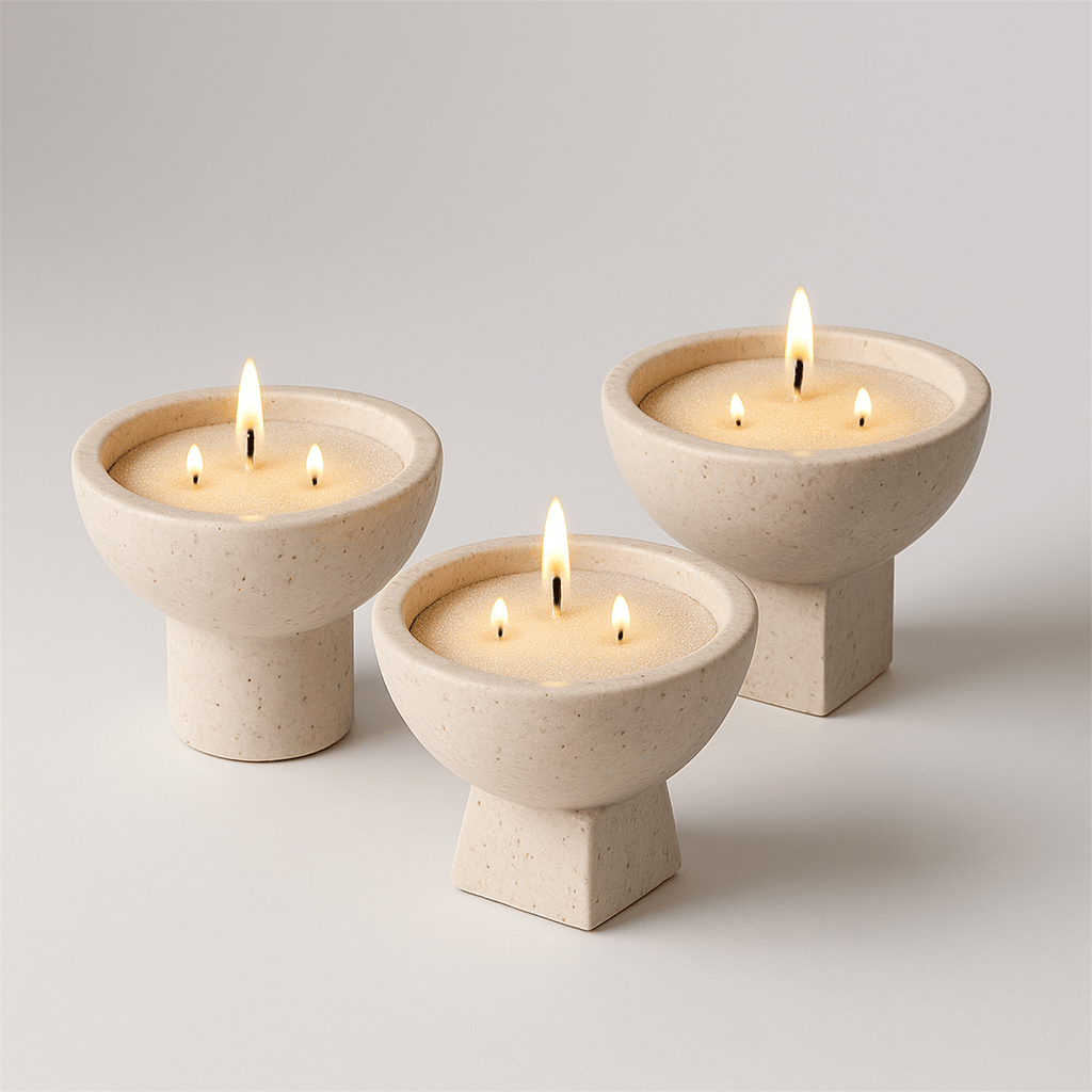 Vase en marbre naturel européen jaune travertin