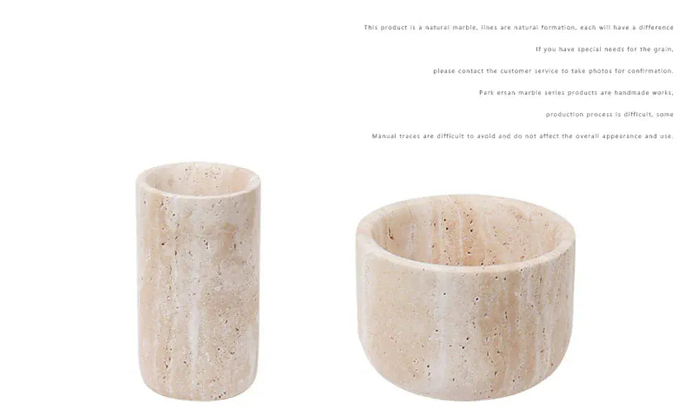 Vase en marbre travertin de luxe