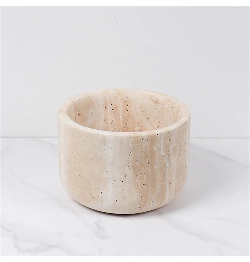 Vase en marbre travertin de luxe