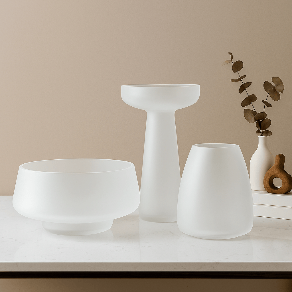 Vase givré design nordique