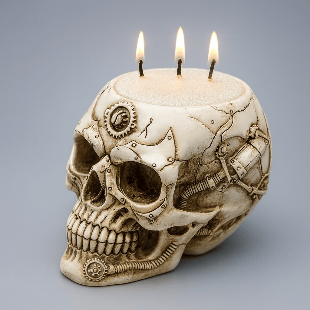 Vase Halloween Crâne Steampunk