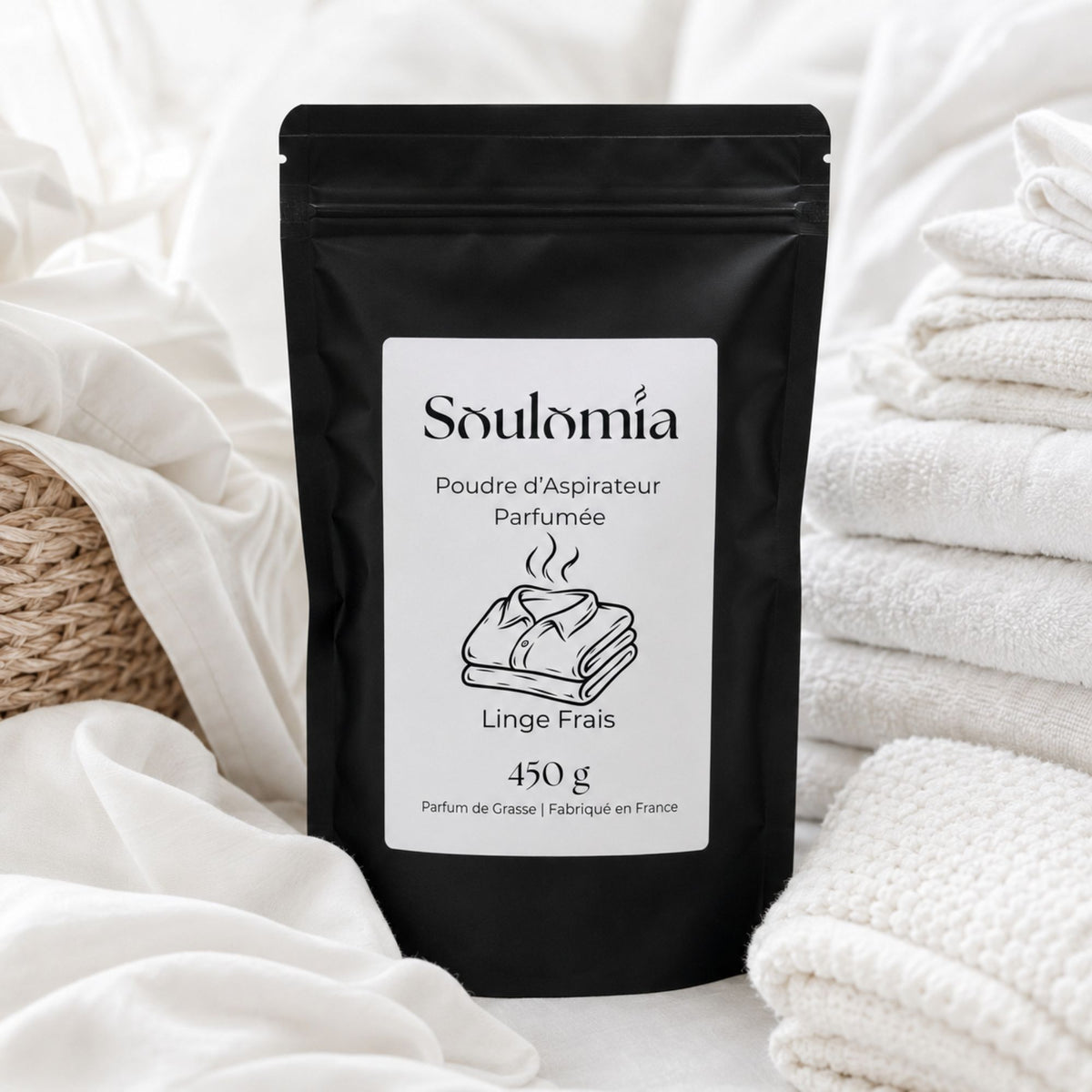 Poudre d’aspirateur parfumée Soulomia Linge Frais – sachet refermable