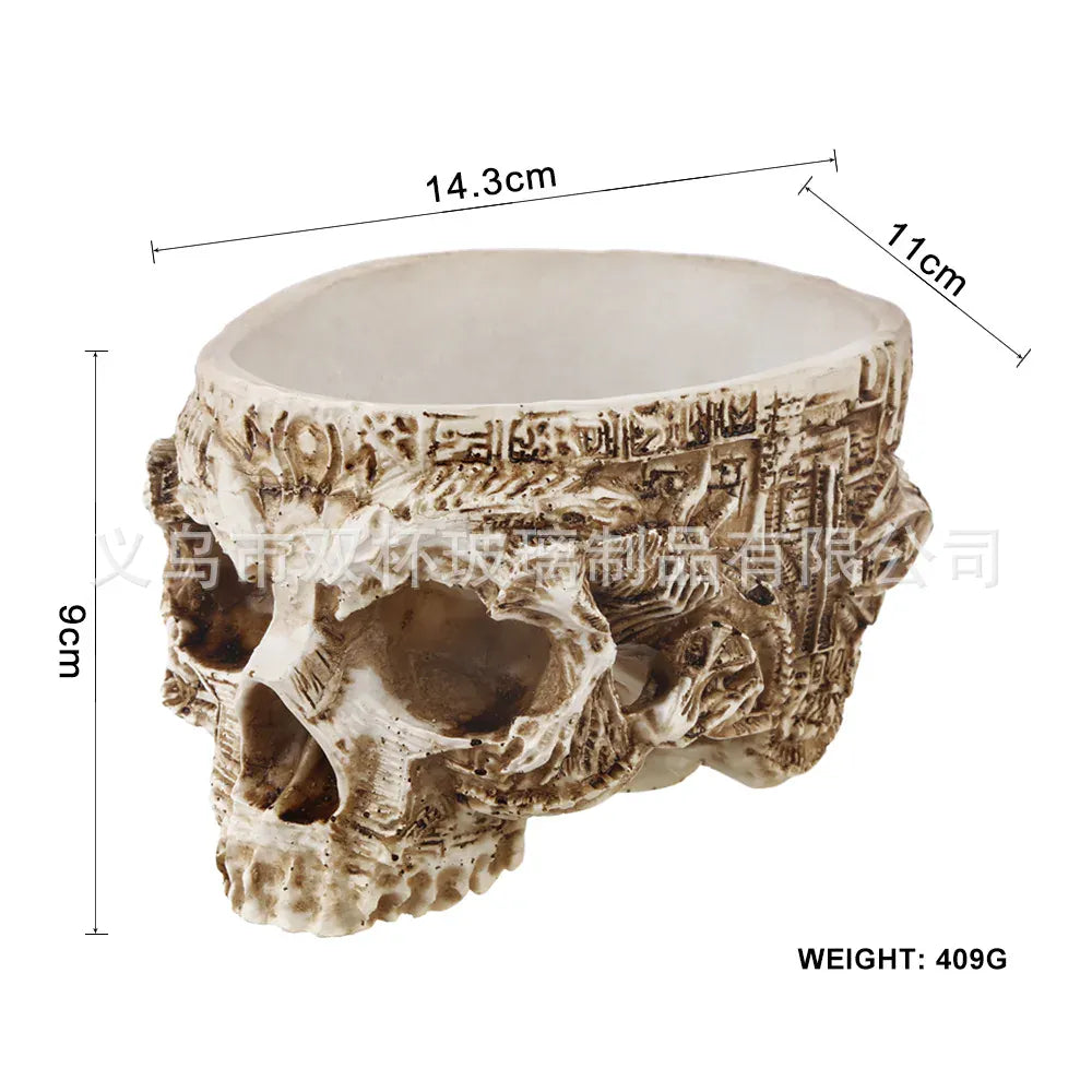 Vase Halloween Crâne Antique