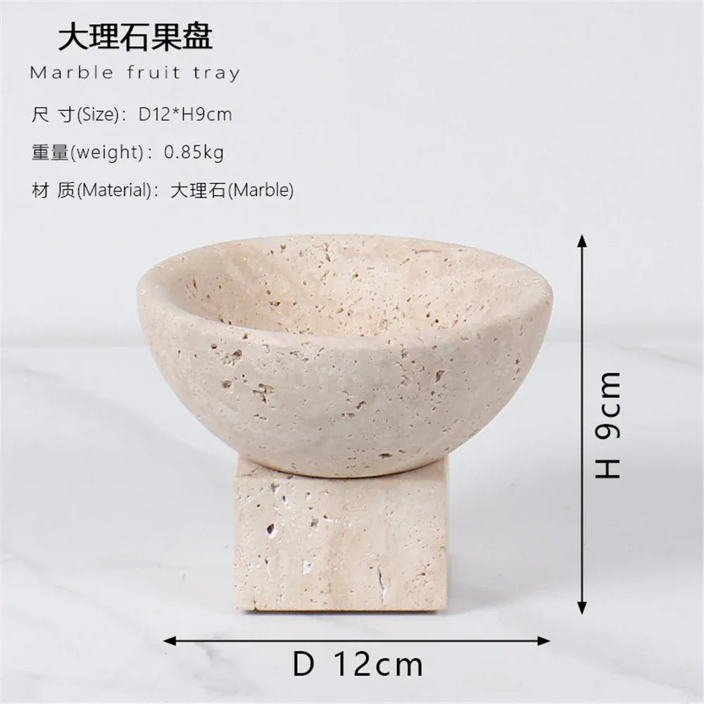 Vase en marbre naturel européen jaune travertin