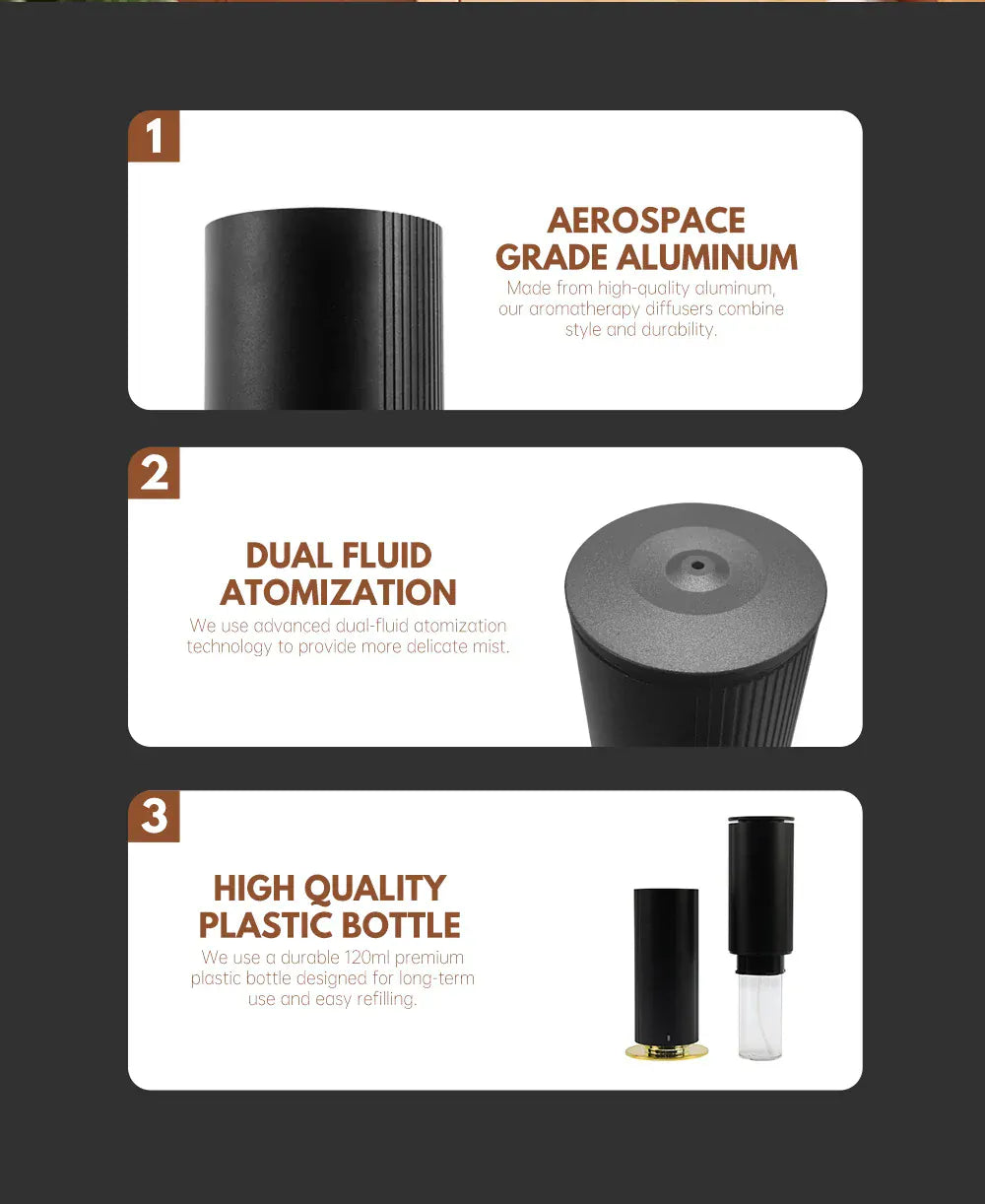 Diffuseur de Parfum Électrique – 120 ml Bluetooth & Télécommande