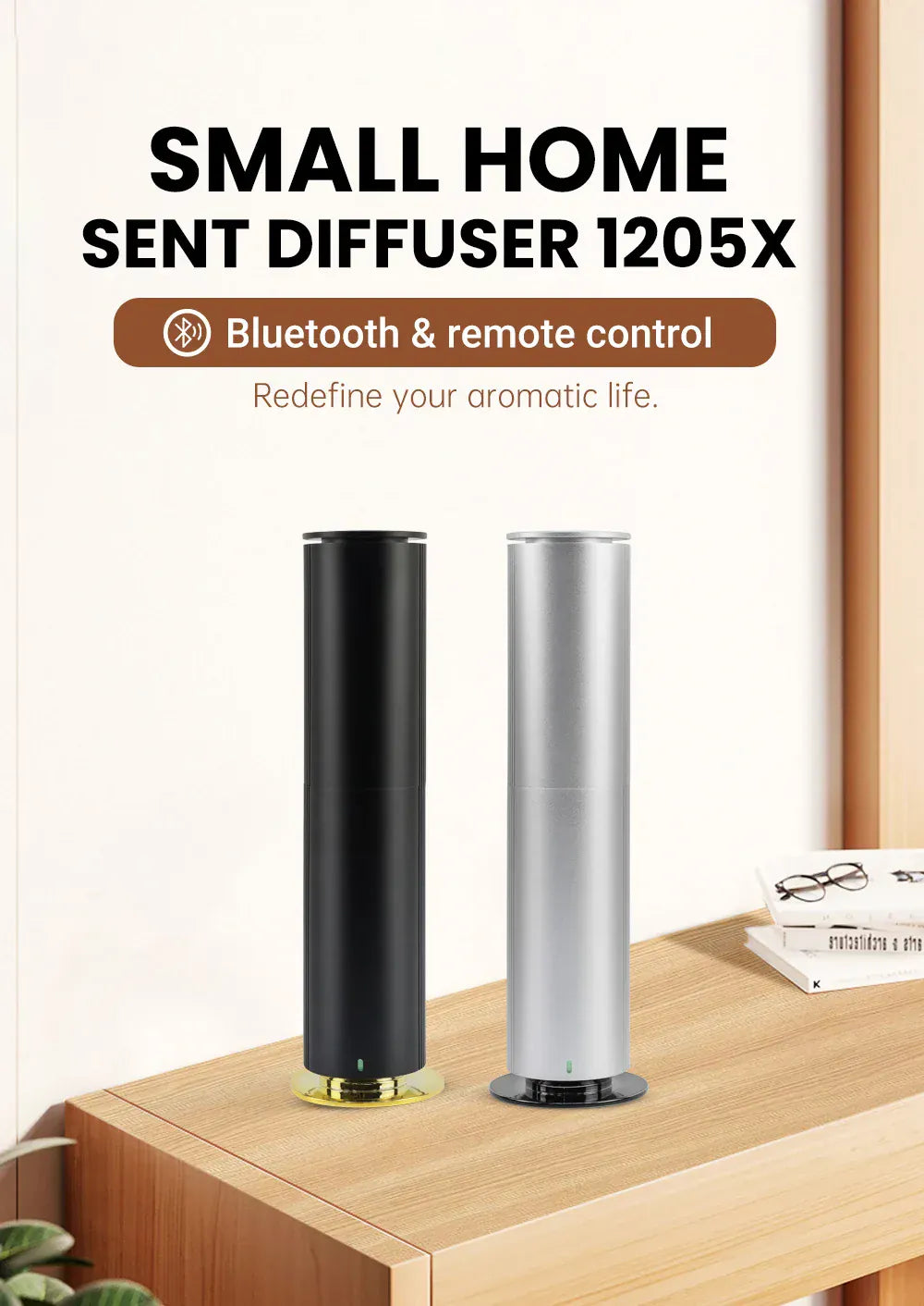 Diffuseur de Parfum Électrique – 120 ml Bluetooth & Télécommande