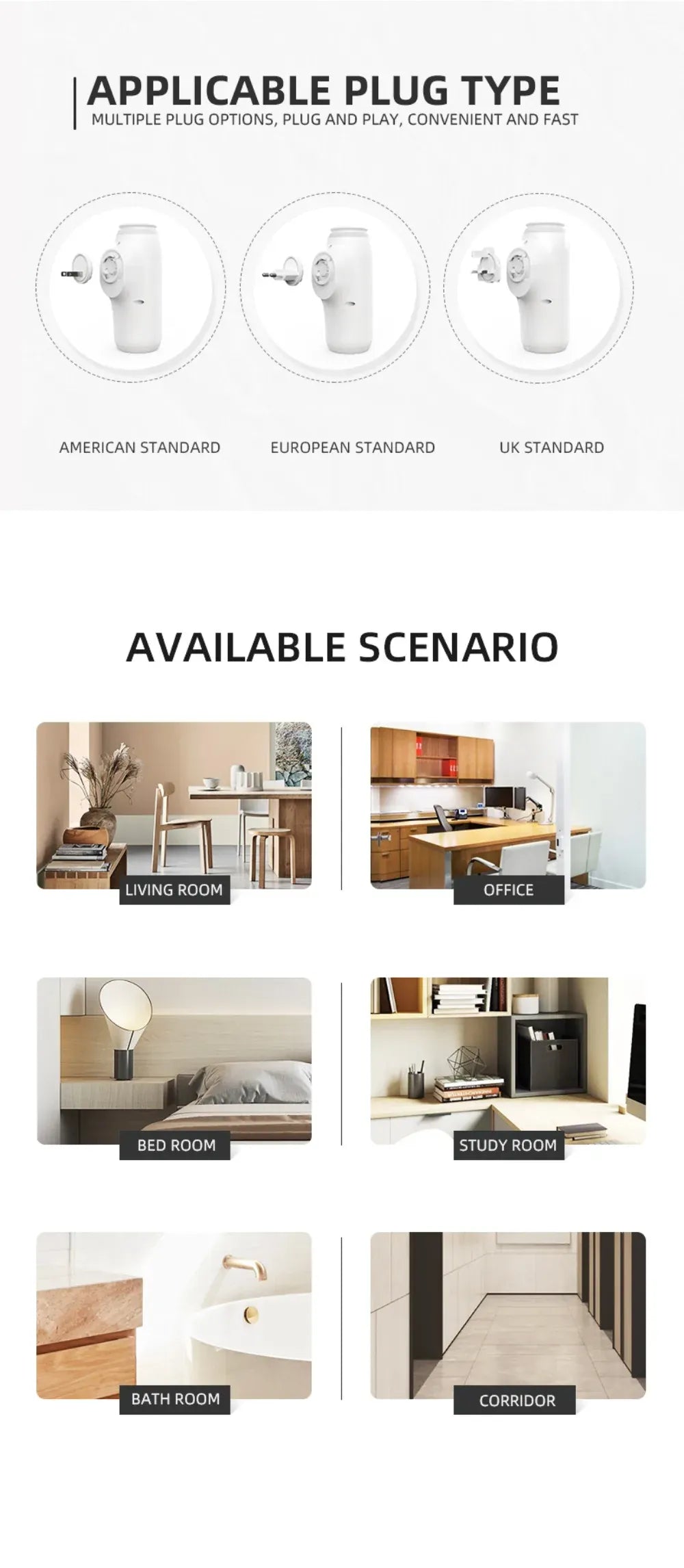 Diffuseur de Parfum Électrique – Prise Murale Bluetooth