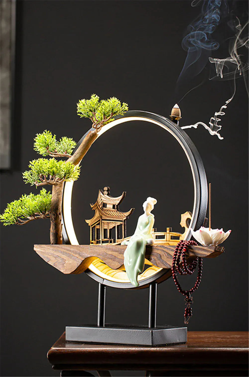 Fontaine d’Encens LED - Lotus en Céramique