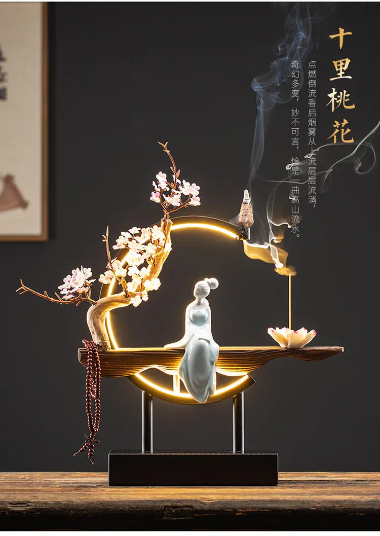 Fontaine d’Encens LED - Statue lotus