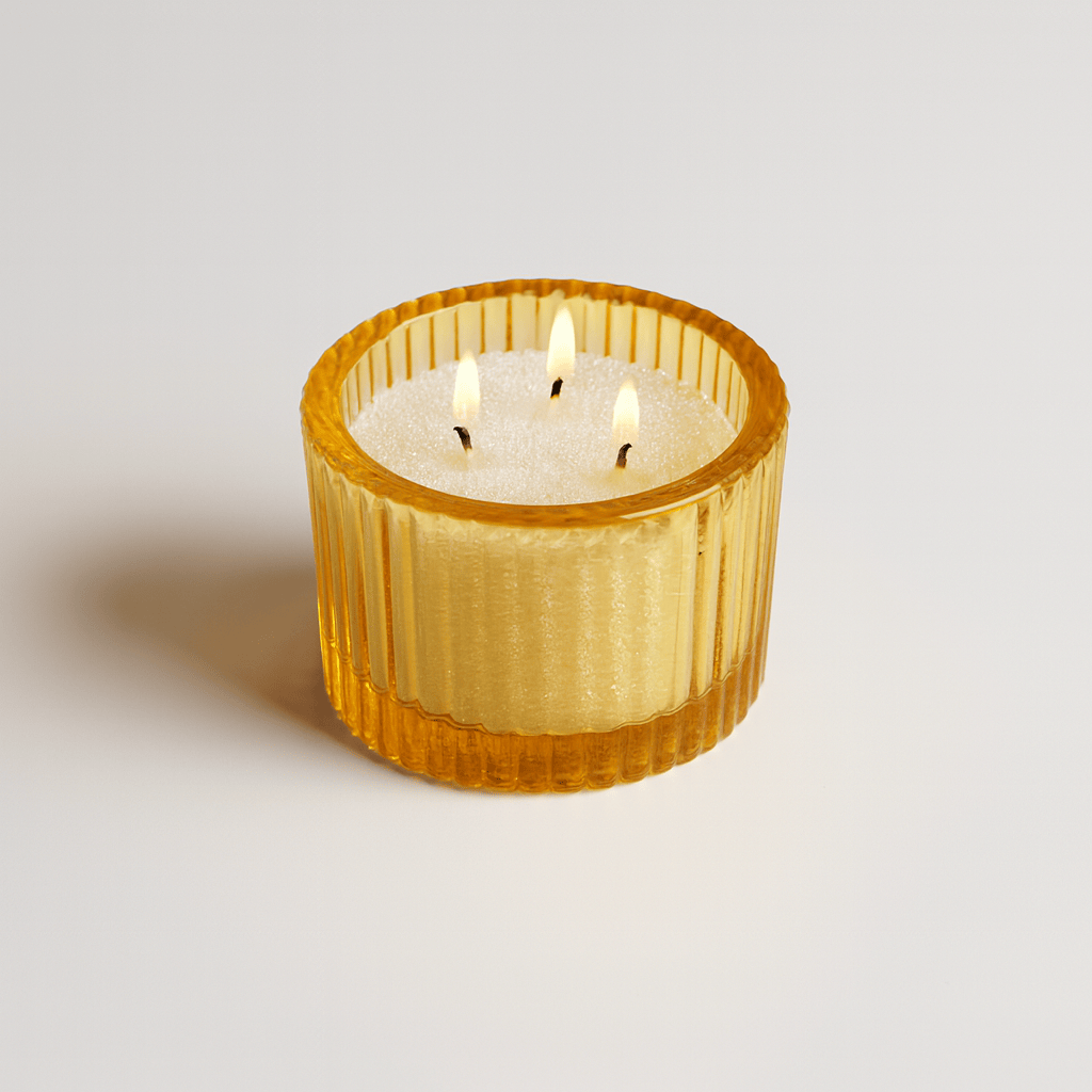 Photophores dorés en verre