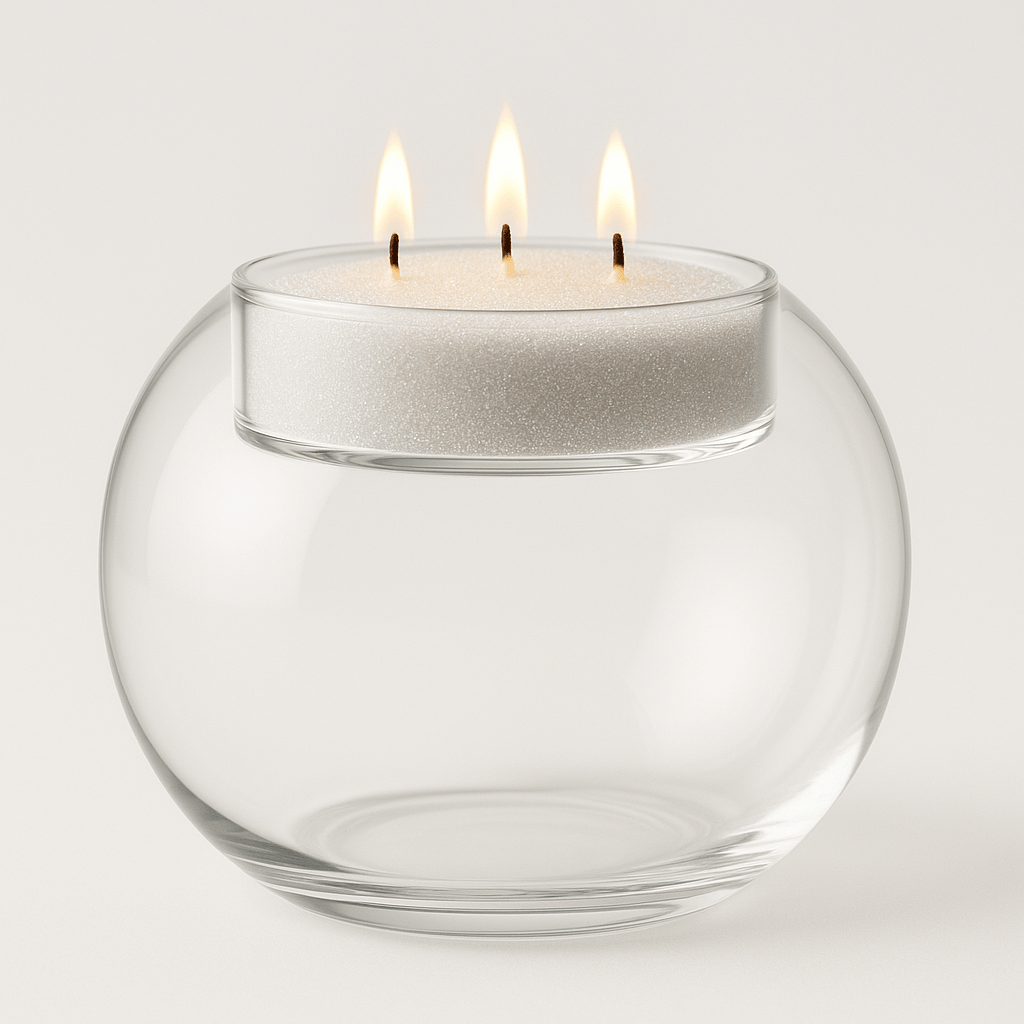 Photophores en verre transparent creux – Lot de 3/6/12