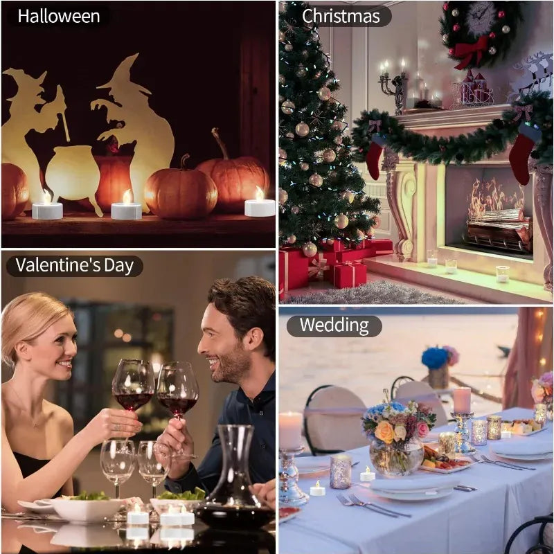 Photophores en verre transparent creux – Lot de 3/6/12