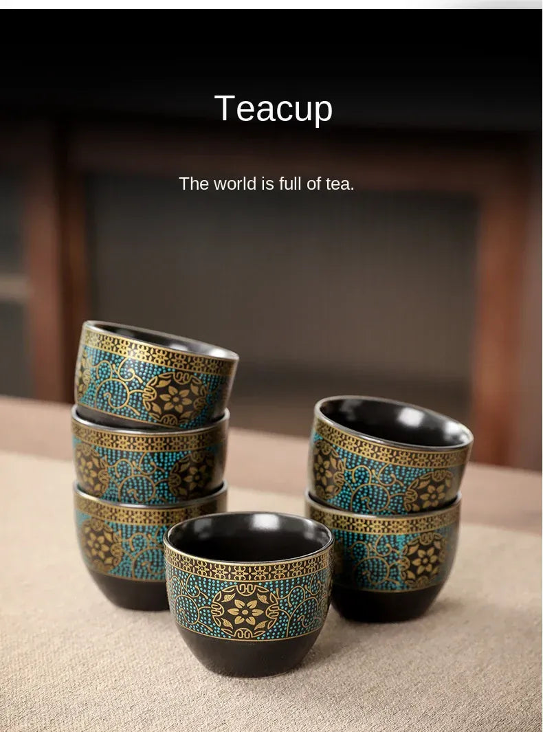 Service à thé Kung Fu rotatif semi-automatique