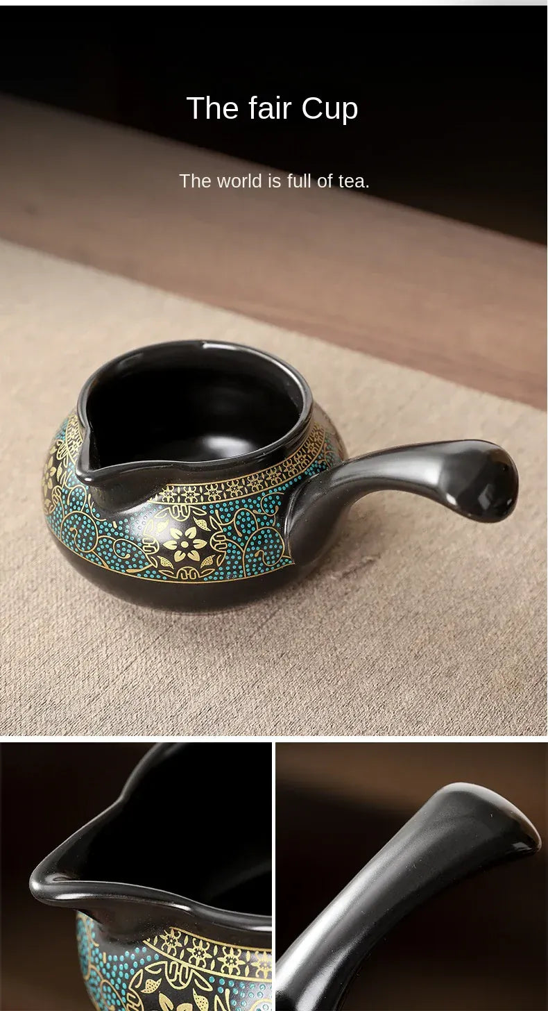 Service à thé Kung Fu rotatif semi-automatique