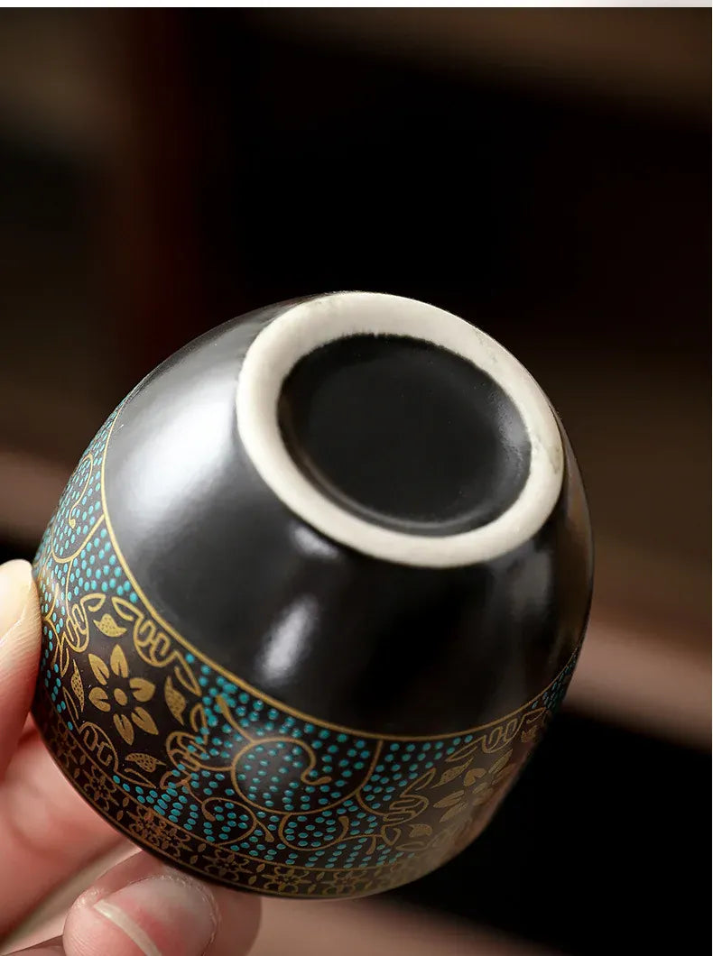 Service à thé Kung Fu rotatif semi-automatique