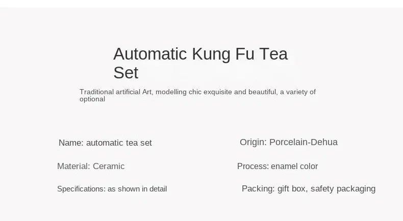 Service à thé Kung Fu rotatif semi-automatique